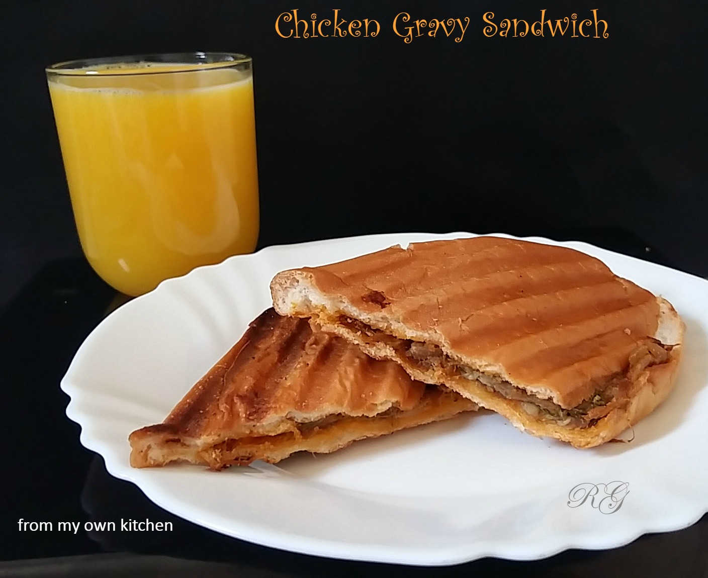 From My Own Kitchen Chicken Gravy Sandwich