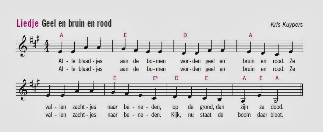 Vogeltjesklas: Blaadjes vallen van de bomen...
