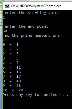 PRINTING prime numbers in a given range by pointers in c++ - C++programming