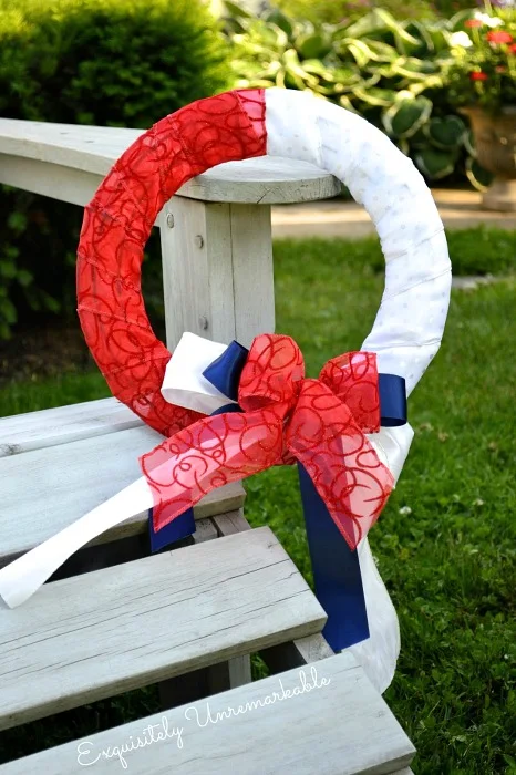 Patriotic Ribbon Wreath