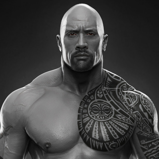 Tatuagem maori do astro Dwayne "The Rock" Johnson. Tatuagem maori do astro Dwayne "The Rock" Johnson.