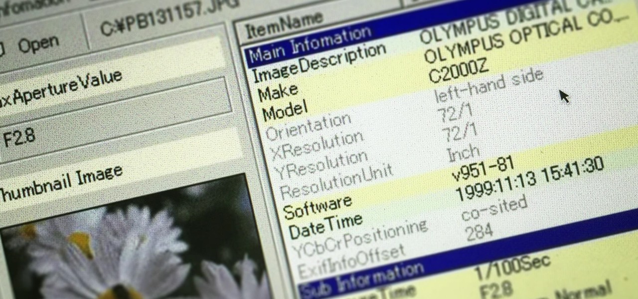 EXIF data foto EXIF data foto