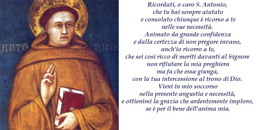 Preghiera Alla Lingua Di S Antonio E fu sera e fu mattina: Preghiera a Sant'Antonio da Padova