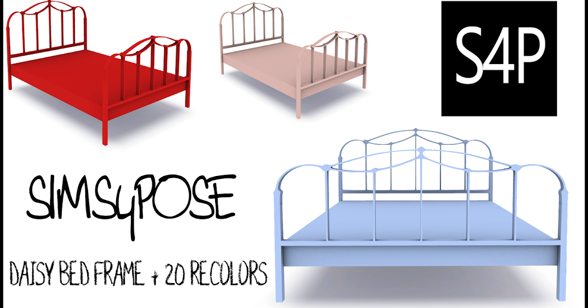 Download Sims 4 Pose Daisy Bed Mesh Bed Frame Sims 4 Pose Cc