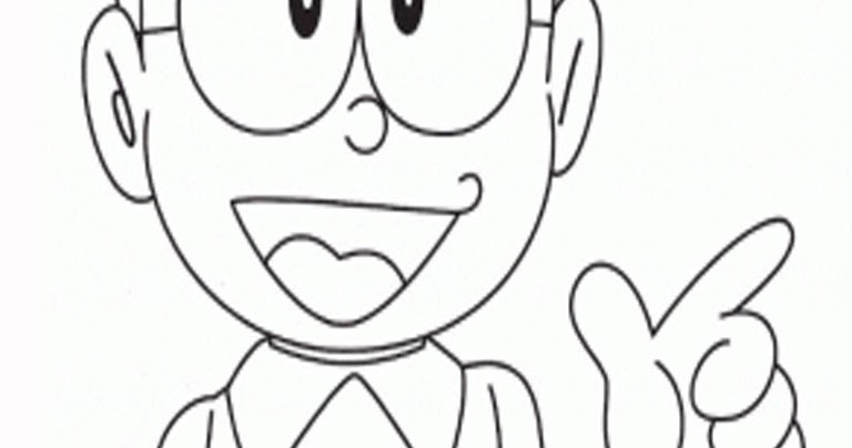 contoh gambar mewarnai doraemon nobita shizuka