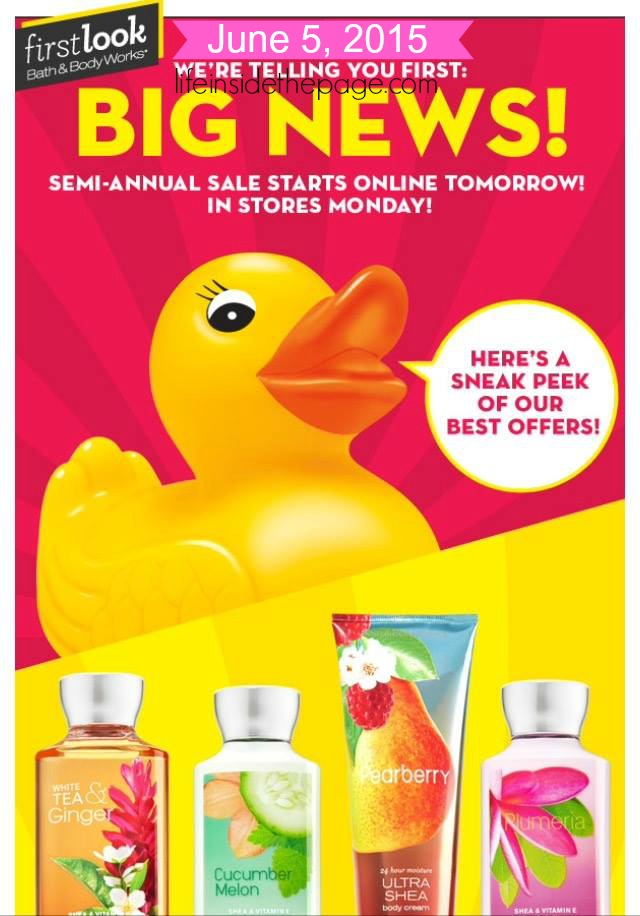 life inside the page first look semi annual sale bath body bath and body works semi annual sale summer 2017