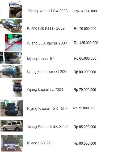 harga mobil bekas kijang kapsul 2016