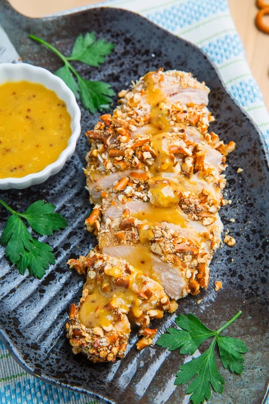 MomLid's Musings Honey Dijon Pretzel Chicken