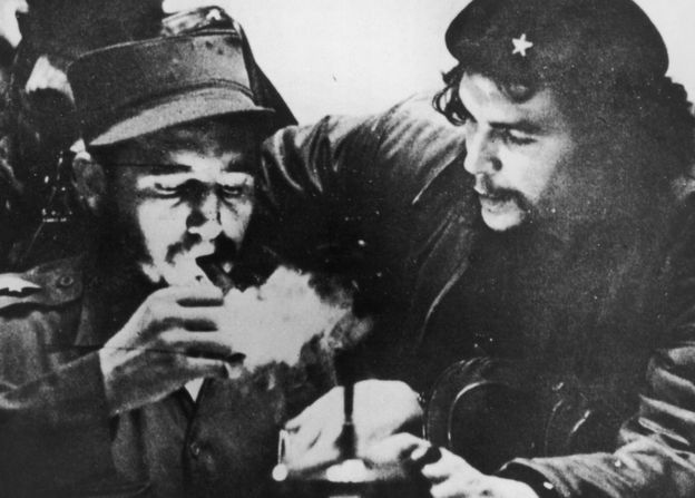Castro in the mid-1950s with another leading revolutionary - Che Guevara