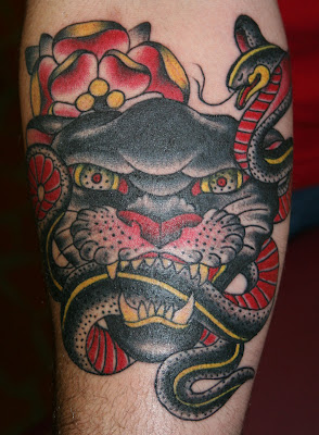 3D Snakes Tattoo on Forearms