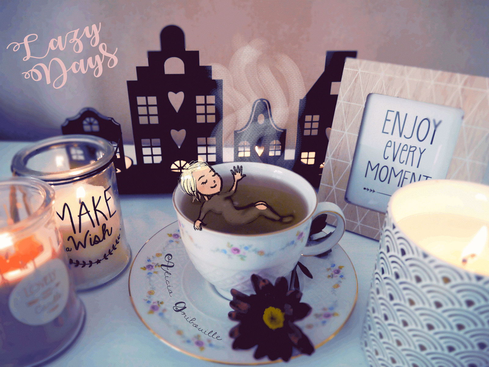 Les Gribouillages d'Ali Lazy days (GIF inside)