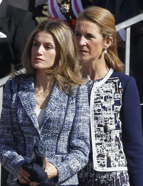 Queen Sofia, Princess letizia and Elena attended imposition act laureate cross of the San Fernando Armored Cavalry Regiment 'Alcantara 10