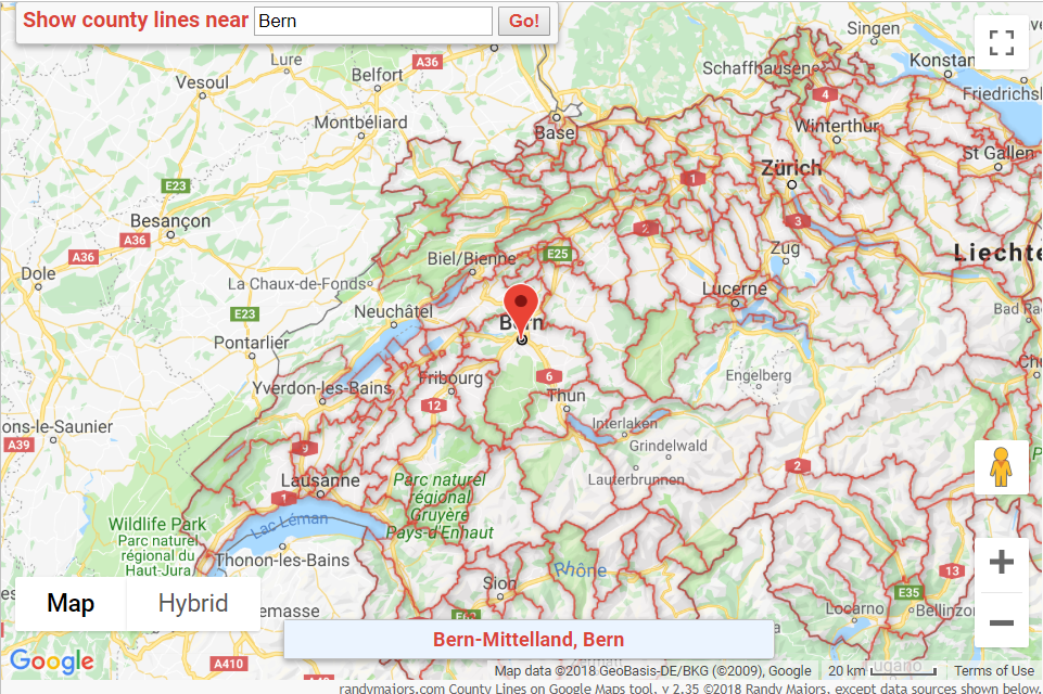 County Lines on Google Maps tool adds coverage of 4 more countries free tools on Google Maps