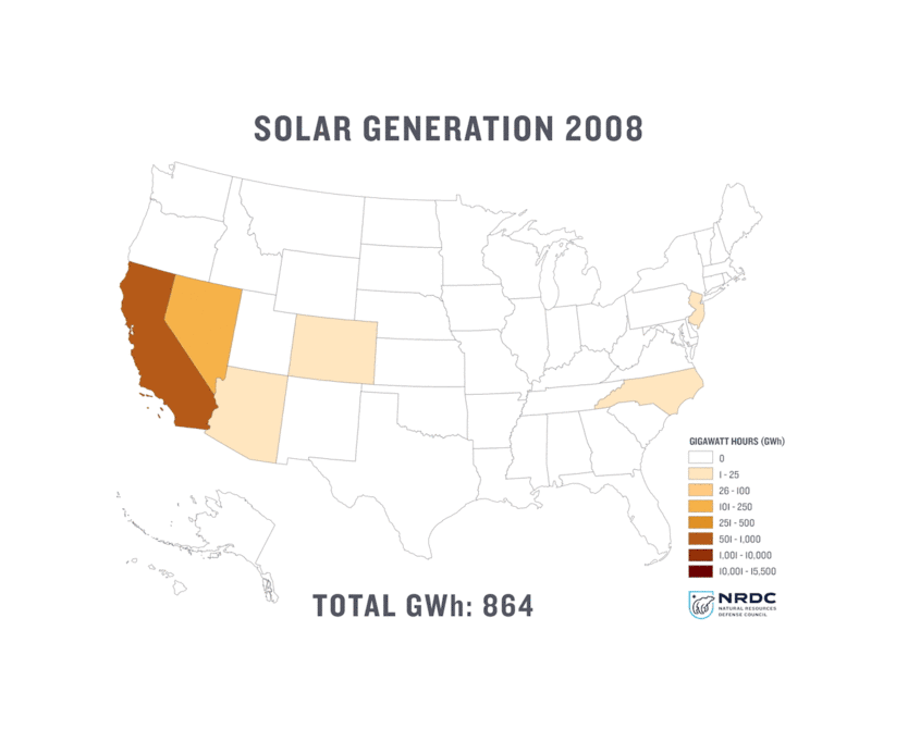 Solar generation it the Unites States