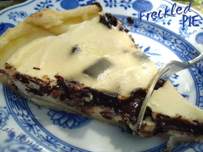 Freckled pie by Laka kuharica: melt-in-your-mouth chocolaty pie is real easy to make.