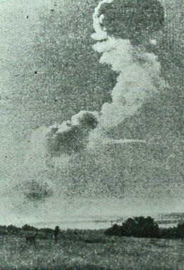 Plume from Bedenham Explosion 1950