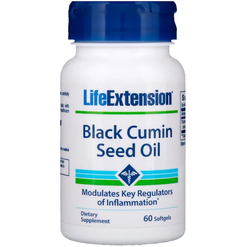 Life Extension, Масло семян черного тмина, 60 жевательных капсул