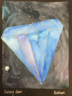 Elements of the Art Room: Art Rocks! 4th grade Gems & Crystals