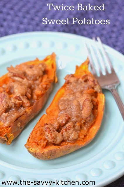 Featured Recipe | Twice Baked Sweet Potatoes from The Savvy Kitchen #SecretRecipeClub #recipe