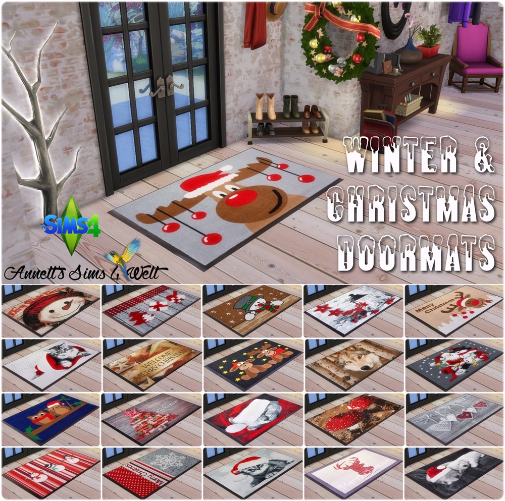 Sims 4 CC's The Best Winter & Christmas Doormats by