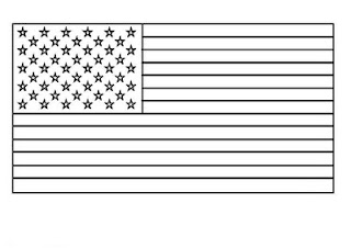 Bandera de Estados Unidos para colorear - Dibujos para Colorear
