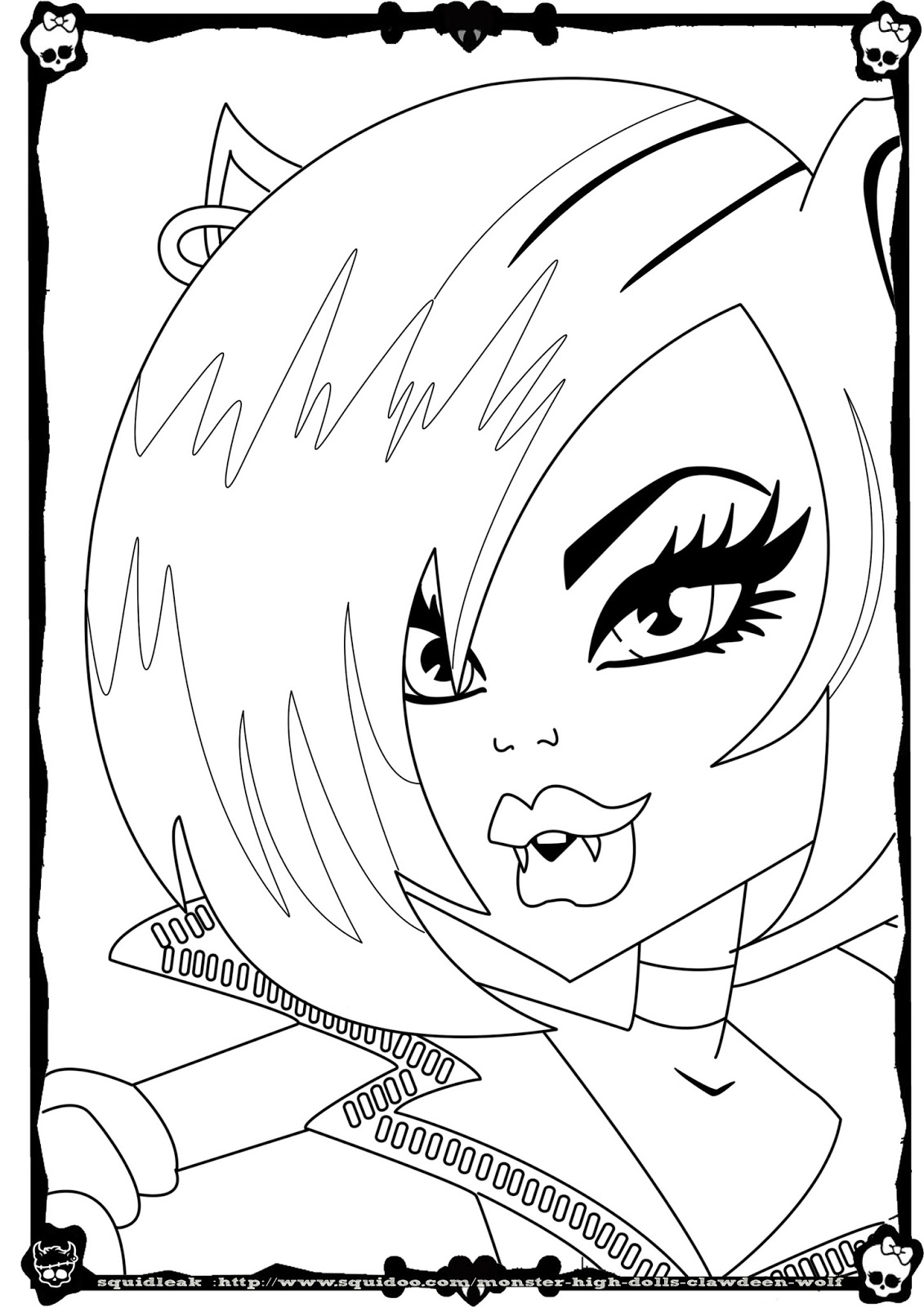 Monster High Clawdeen | All Free Coloring Page For Kids