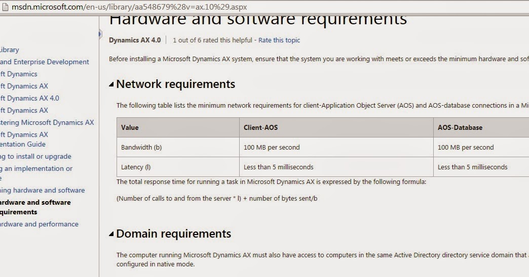 Prerequisite for axapta 4.0 installation