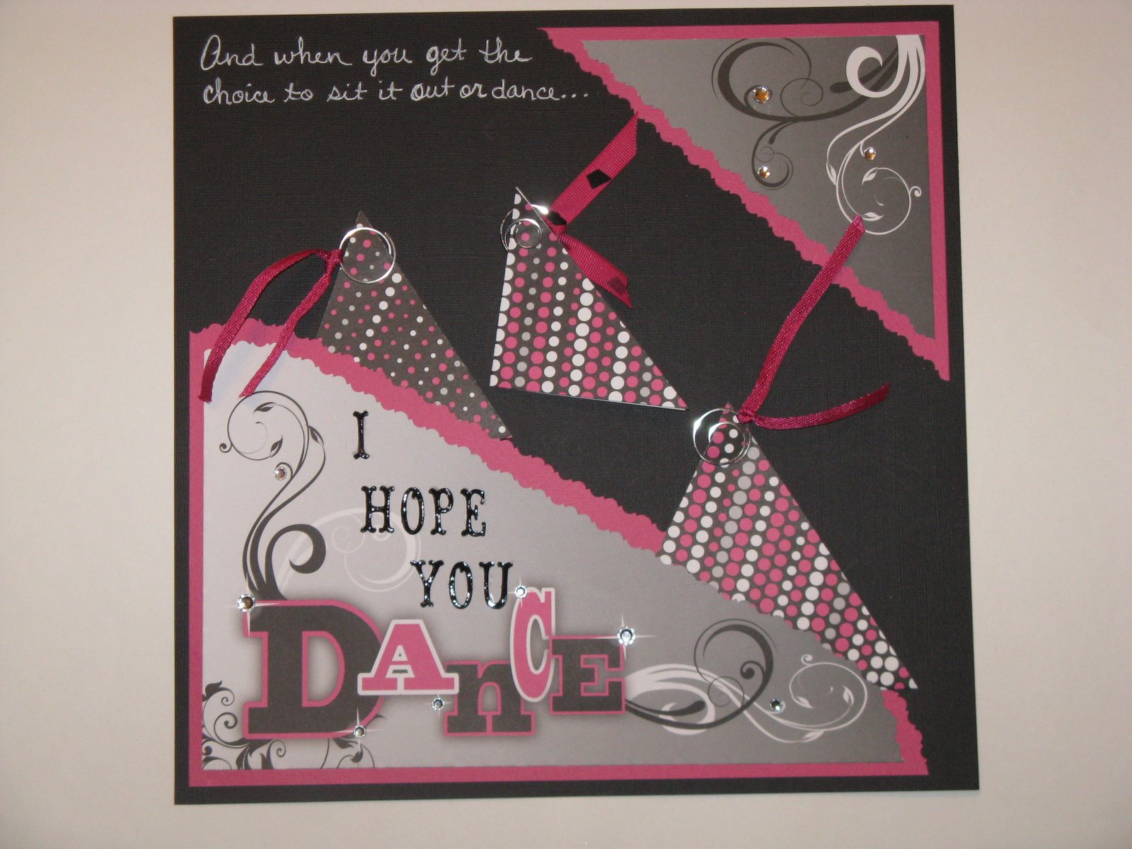 Hippity Hop Hippo: I hope you dance scrapbook layout