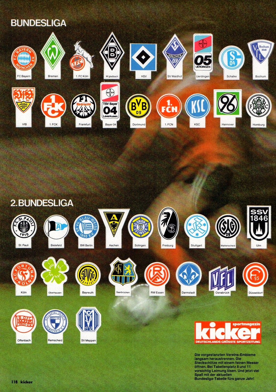 Football Cartophilic Info Exchange Kicker magazin  Bundesliga