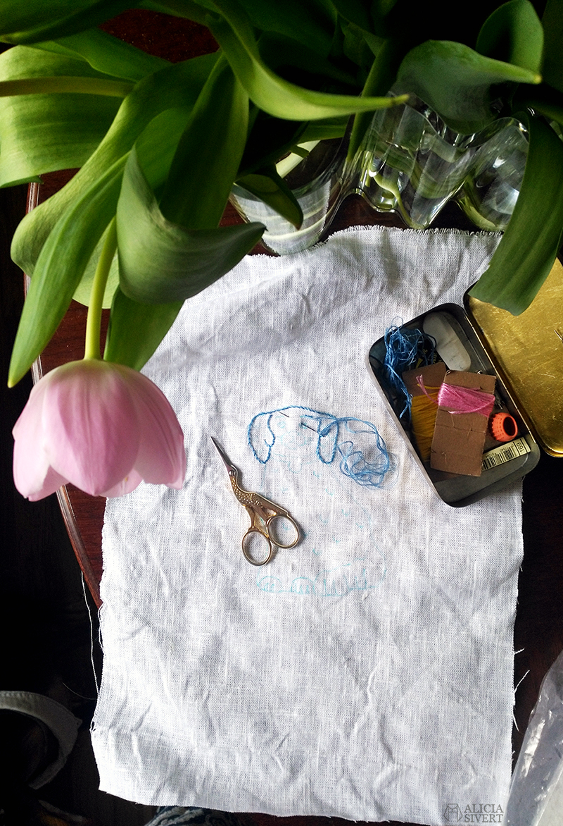 Blektingesöm, broderi av Alicia Sivertsson.