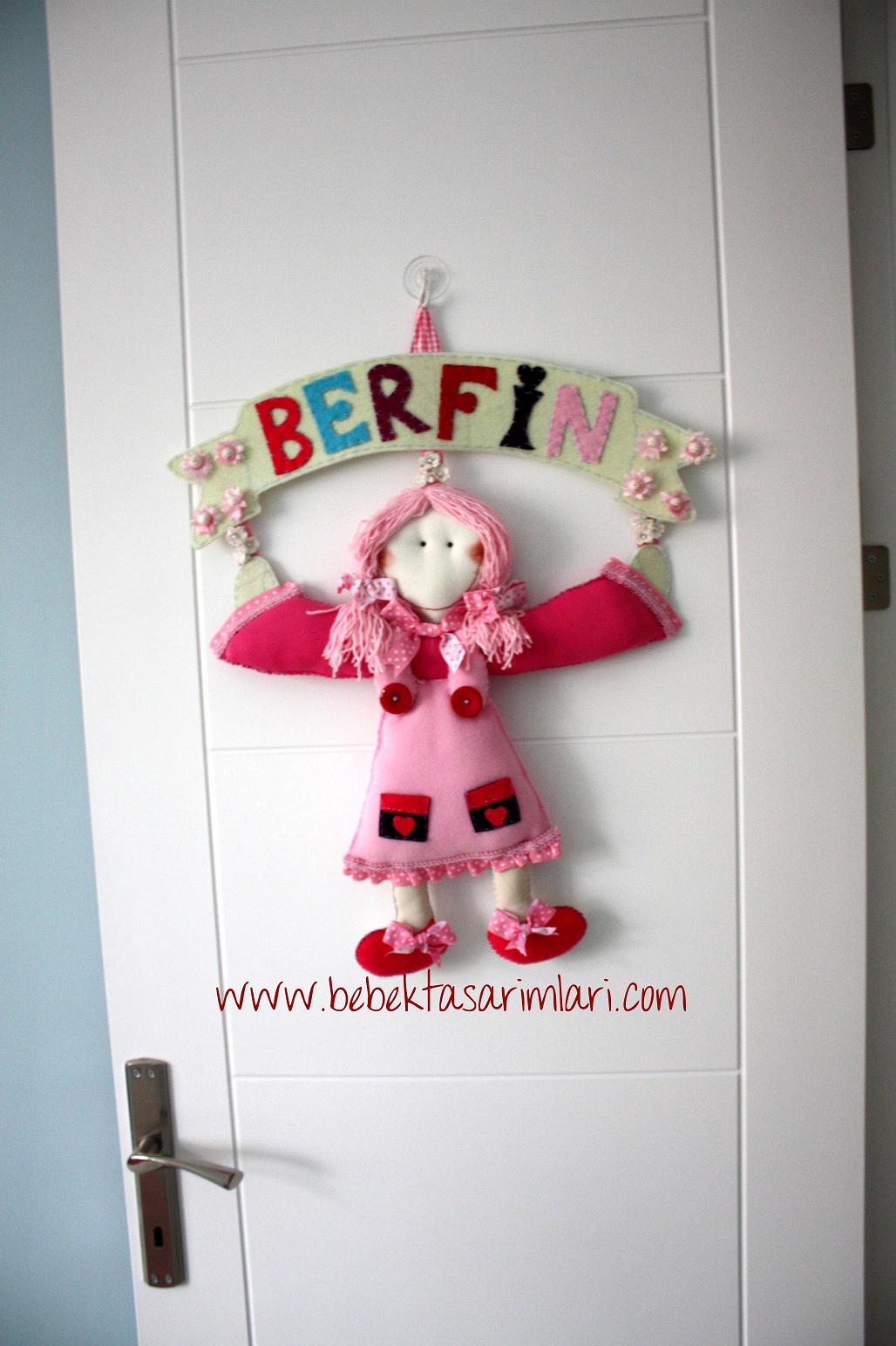 BEBEK TASARIMLARI BERFİN�İN BEBEK ODASI KAPI SÜSÜ