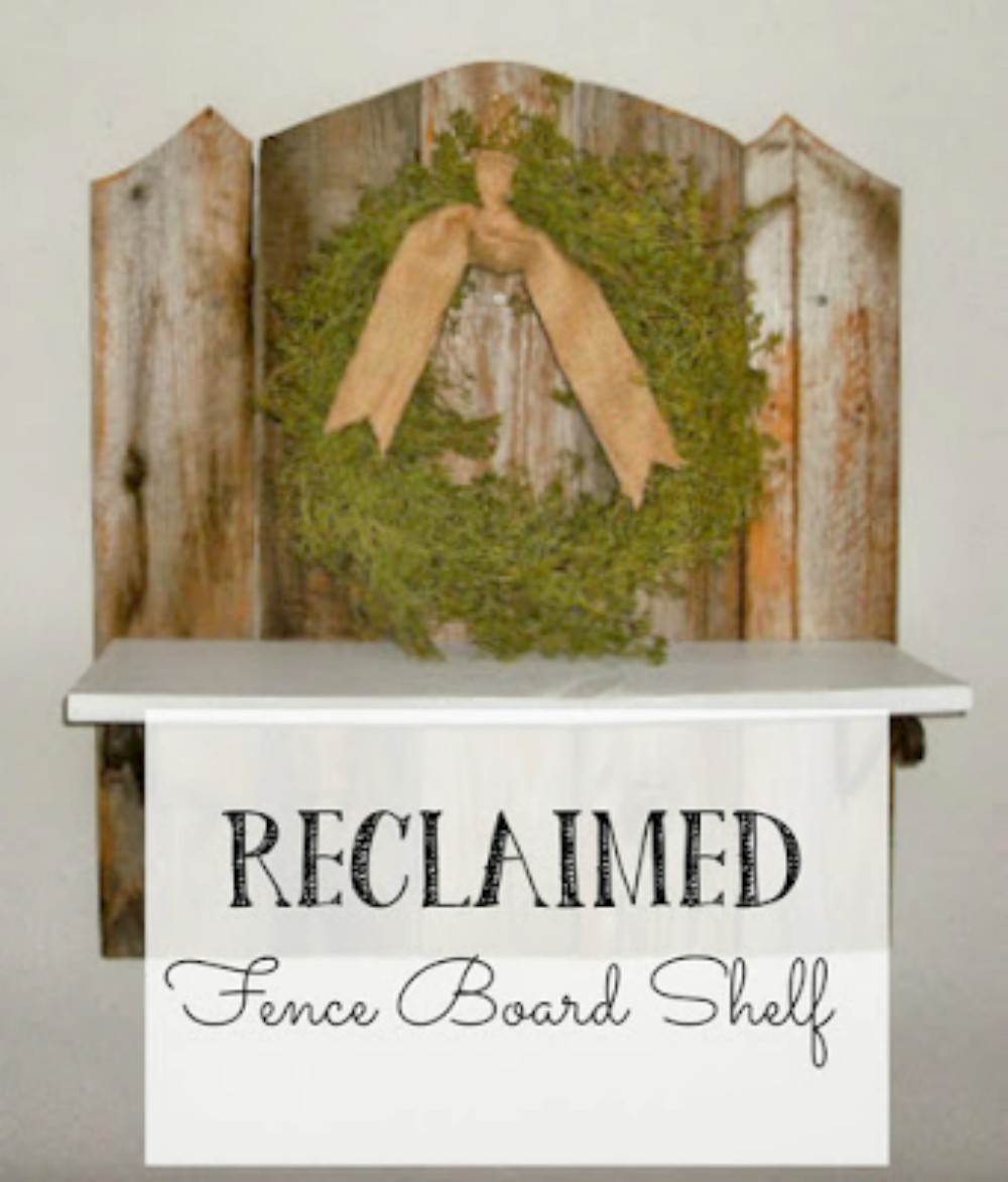 DIY Reclaimed Fence Board Shelf Little Vintage Cottage