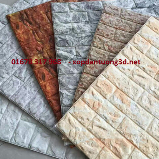 Xốp dán tường 3D giả đá Xốp dán tường 3D giả đá