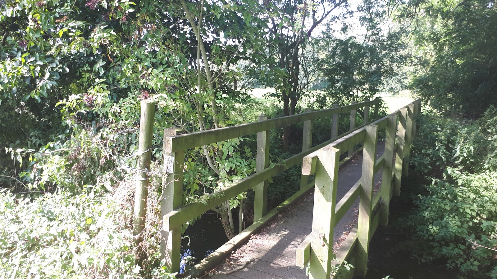 Footbridge across the River Alde, at the point close to where the bronze head of the Roman Emperor Claudius was discovered