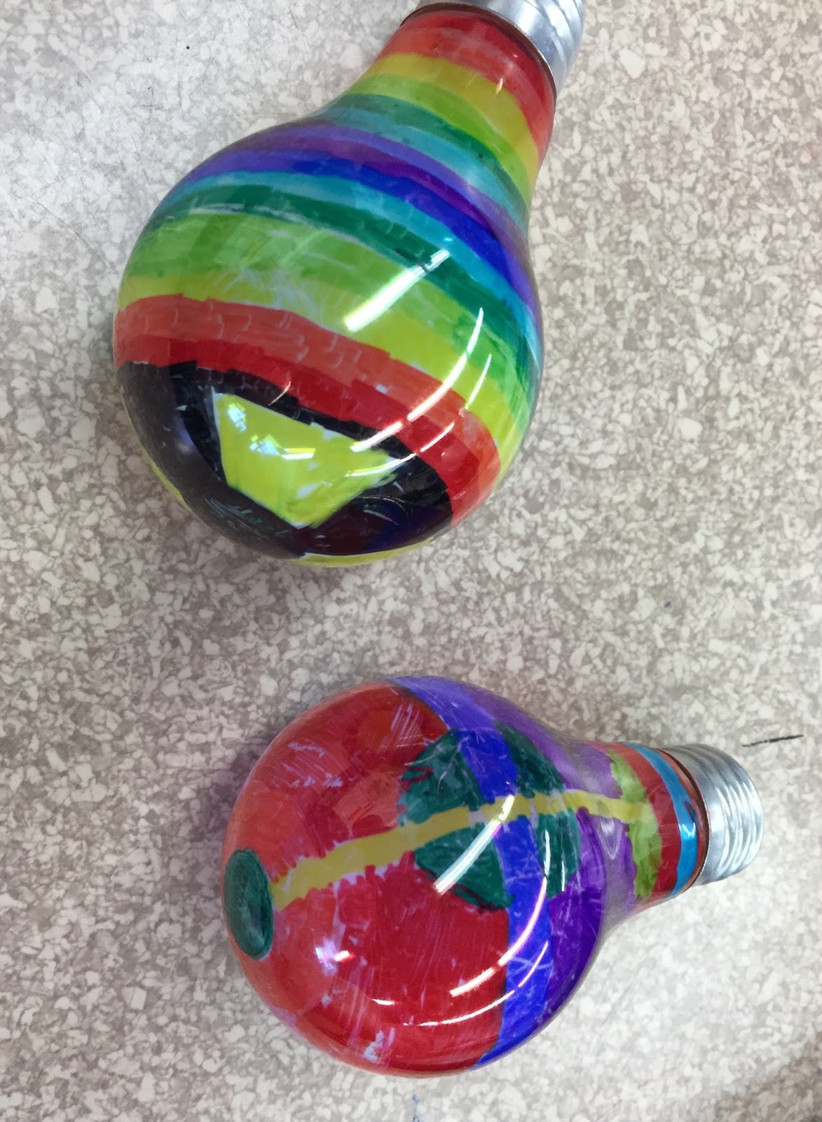 I Heart Art Sharpie Light Bulb Designs