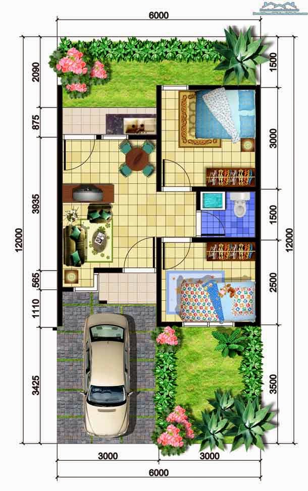  Desain Rumah Sederhana 6x12  Meter Lantai 1 Dan Minimalis