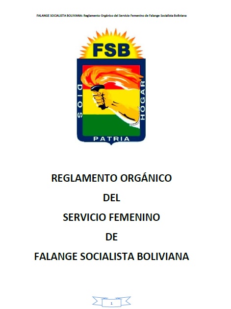 Reglamento Orgánico del Servicio Femenino Nacional FSB