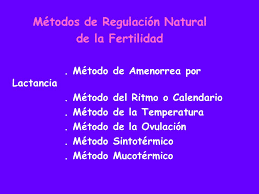 Métodos de la regulación de la fertilidad