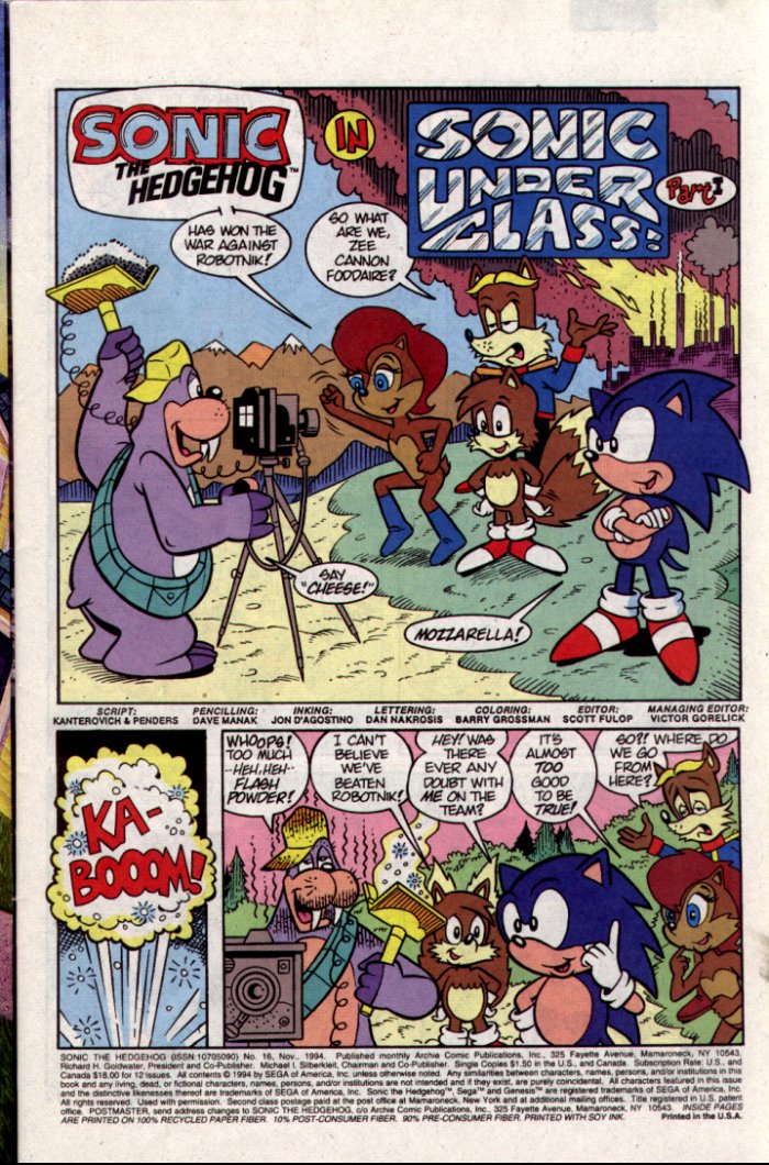 Read online Sonic The Hedgehog comic -  Issue #16 - 2