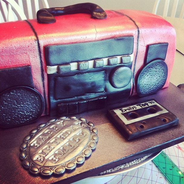 THE MIGHTY BAKER 80's Themed Boombox Birthday Cake