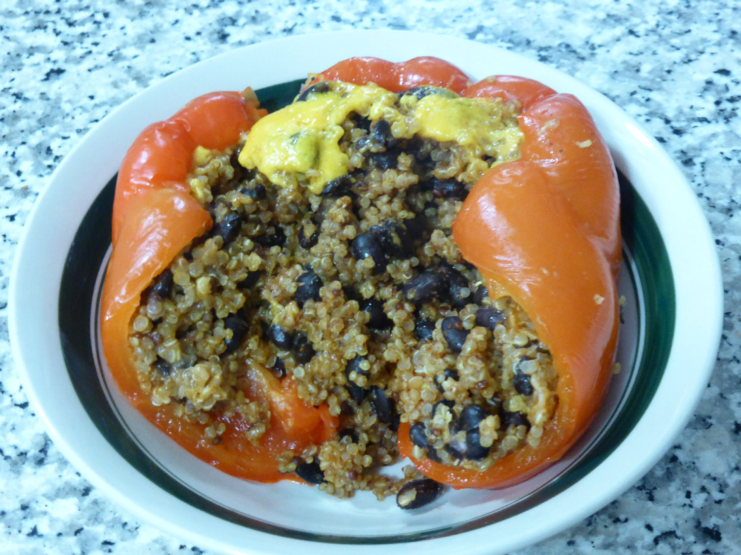 Holy Cannoli Recipes SlowCooker Black Bean Quinoa Stuffed Peppers
