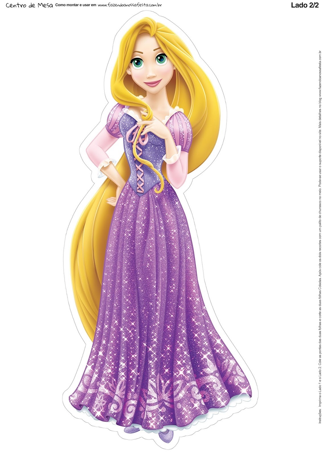 Rapunzel Free Printable Centerpieces. - Oh My Fiesta! in english