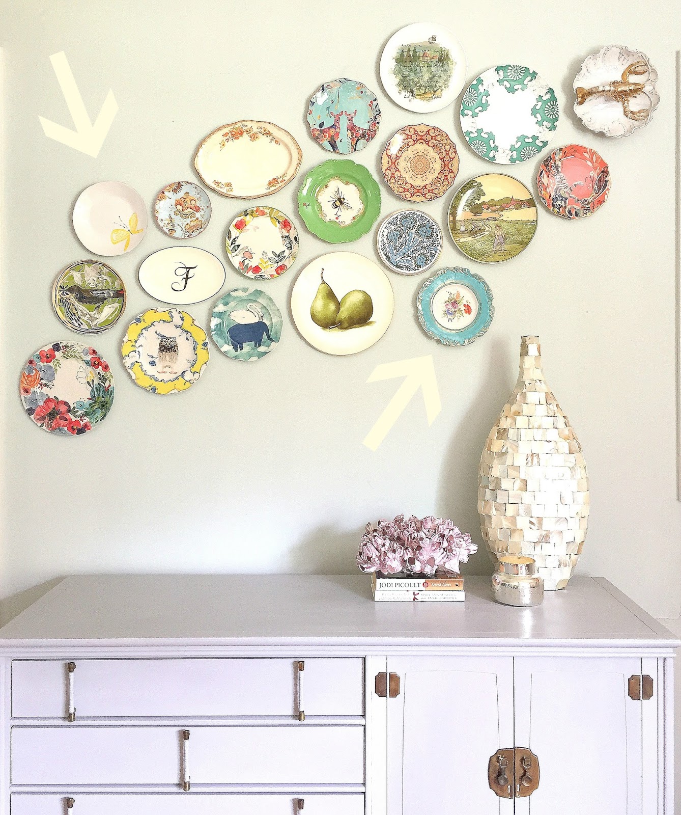 How to Hang a Plate Wall with No Stress or Measuring Barnaclebutt