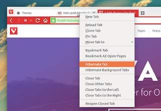 vivaldi browser tab hibernation linux