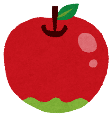 りんごのイラスト（フルーツ）