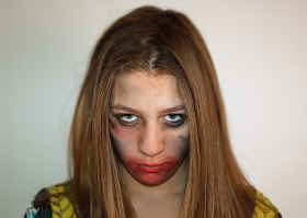 Portrait of Improvised Terror Makeup