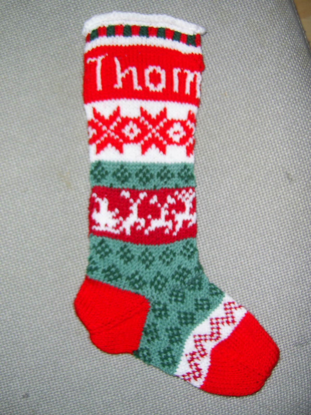 Mauv is Crafty Knitted Christmas Stocking Finally Finished