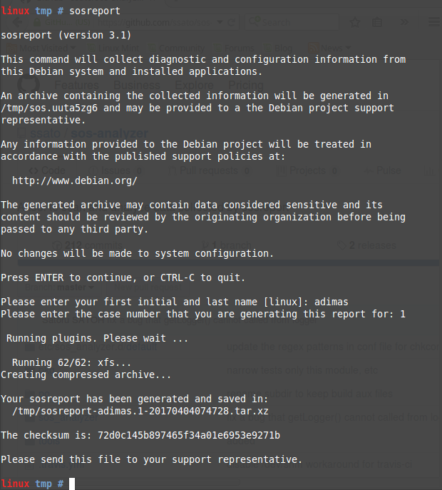 How To Install Sosreport and Run Sosreport In Linux Mint - GoGetolGan