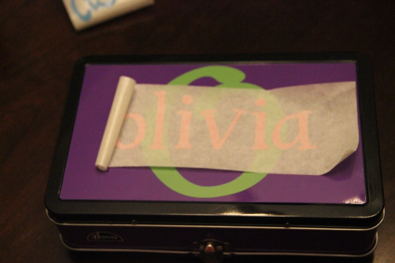 Purple Paradise Creations: Monogrammed Tin Homework Cases