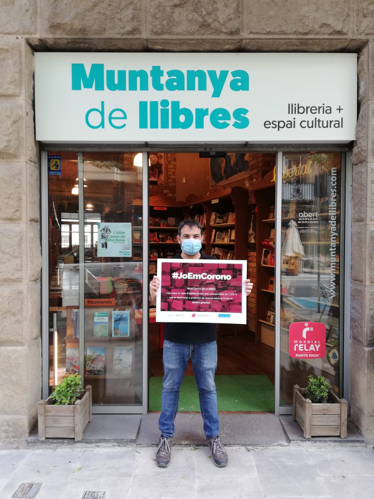 Muntanya de Llibres dóna més de 1.200 euros a la campanya #Joemcorono